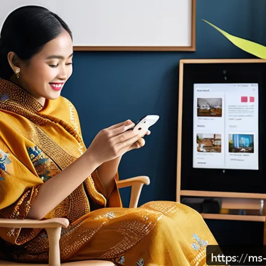 전자상거래 실무에서 사용되는 최신 기술 트렌드 - A modern Malaysian e-commerce user interacting with an AI-powered chatbot on a smartphone, set in a ...