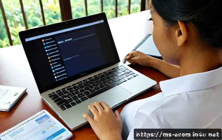 전자상거래 자격증 취득을 위한 추천 학습 자료 - Photorealistic Malaysian adult learner studying for an e-commerce certification at a tidy home desk,...